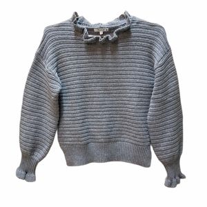 MADEWELL Ruffle Neck Pullover Sweater Size XS